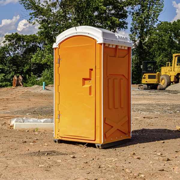 how often are the porta potties cleaned and serviced during a rental period in Onondaga